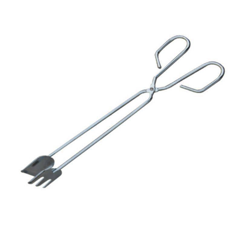 Heavy Duty 31cm Stainless Steel BBQ Clamp for Charcoal and Food, Multi Functional Grilling Tongs for Outdoor Roasting