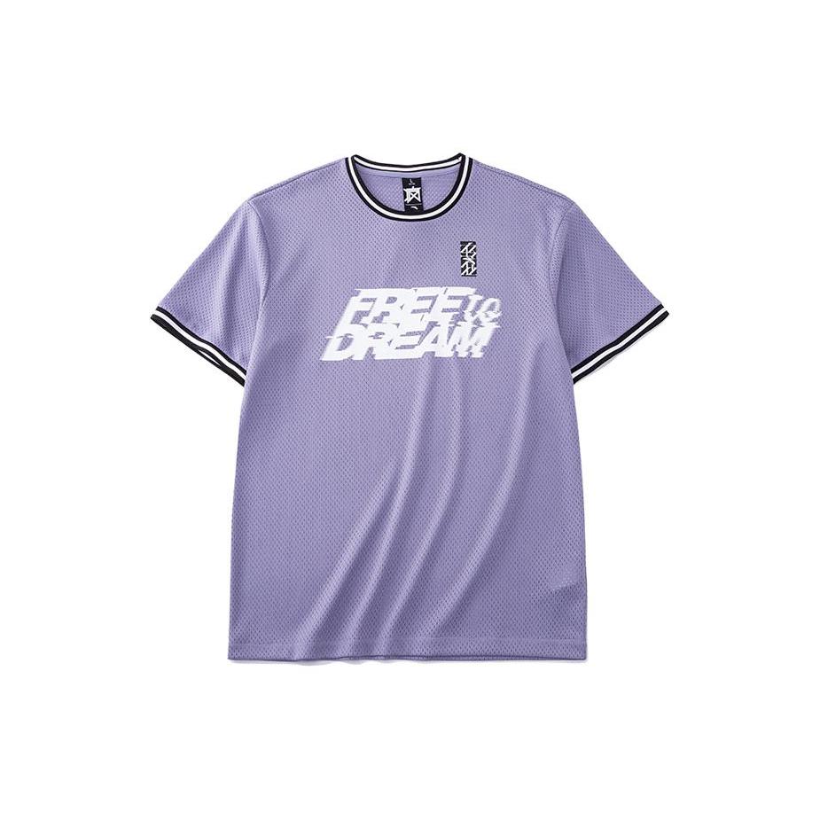 Anta Basketball Collection T Shirt Unisex Silver Purple 172221105-2 L