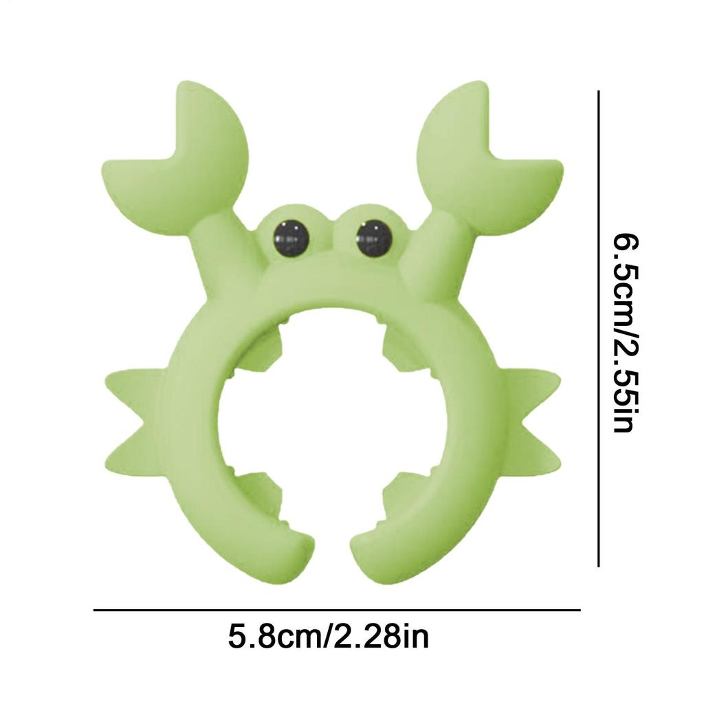 Silicone Crab Spoon Holder Heat-Resistant Pot Clip Spoon Utensil Rest Crab Shaped Kitchen Stove Top Spatula Holder