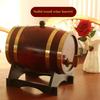 High-capacity pine wine barrel, Household solid wooden wine cask, Empty barrel for storing red wine, Winery make wine barrel, 3L