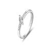 S925 Sterling Silver Marquise Cut Diamond Ring: Minimalist European & American Style, High-End Light Luxury Jewelry for Women.