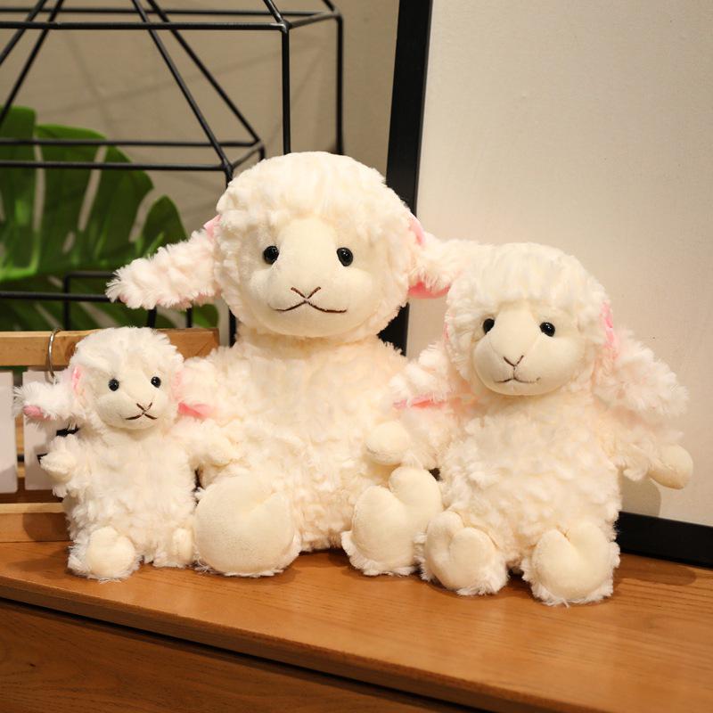 Adorable Sheep Plush Toy Soothing Sleep Pillow Gift for Girls' Birthdays