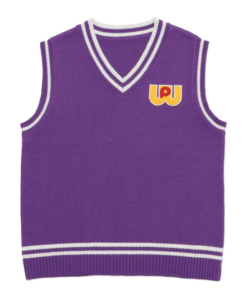 WEGO World Pegasus Collaboration School Fall School High School Size Purple Vest, Knit, Clothes, Clothes, Cute, Girly, Vest, Student, Student, Gift,