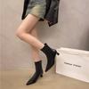 Women's High Heel Boots Autumn 2026 New Fashion Pointed Toe Thin Heel Shoes Women Party Zipper Ankle Boots Botines Para Mujeres