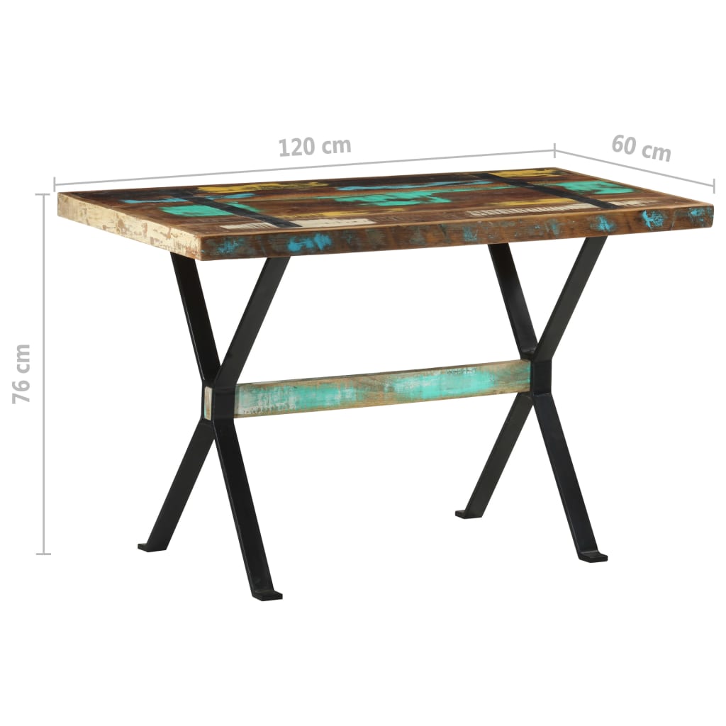Dining Table 120x60x76 cm Reclaimed Solid Wood