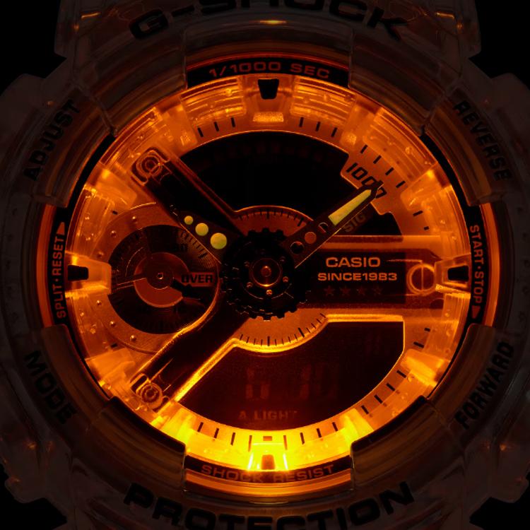 Casio G-Shock 40th Anniversary Clear Remix Dual Display Series 200m Water Resistant Quartz Movement Resin Strap Watch Women watches GMA-S114RX-7AJR