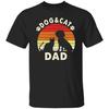 Dog and Cat Dad T-Shirt Gift Retro Dog and Cat Owner Unisex Tee Black Navy Dark