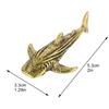 Retro Brass Sharks Statue Bronze Handmade Ornament Statue Figure Tea Pet Gifts Desktop Office For Home Decoration Accessories