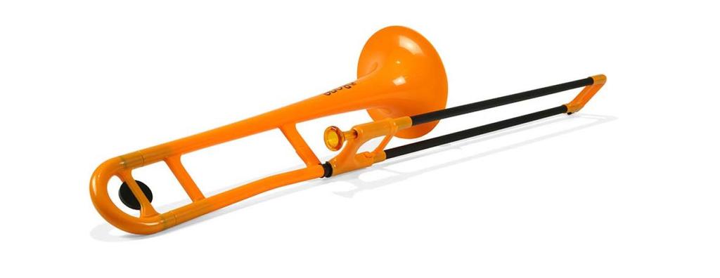 pBone Plastic Trombone for Children and Beginners (Orange)