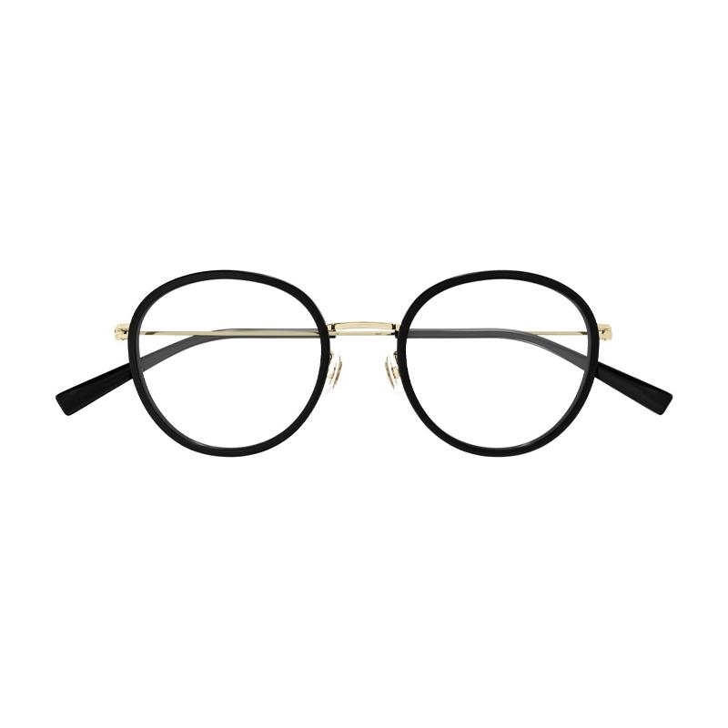 Gucci Solid Color Temple Round Optical Frame Women's Gold Gold 50 dust bag + glasses case (random color)