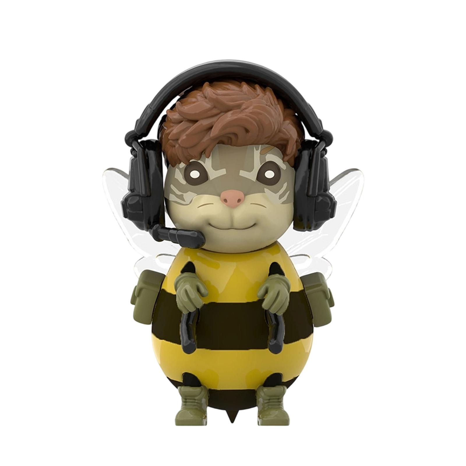 

Collectible Resin Figure Model Character with Headset and Wings Standing Pose Detailed Design for Desk Decoration and Gift Display One Size
