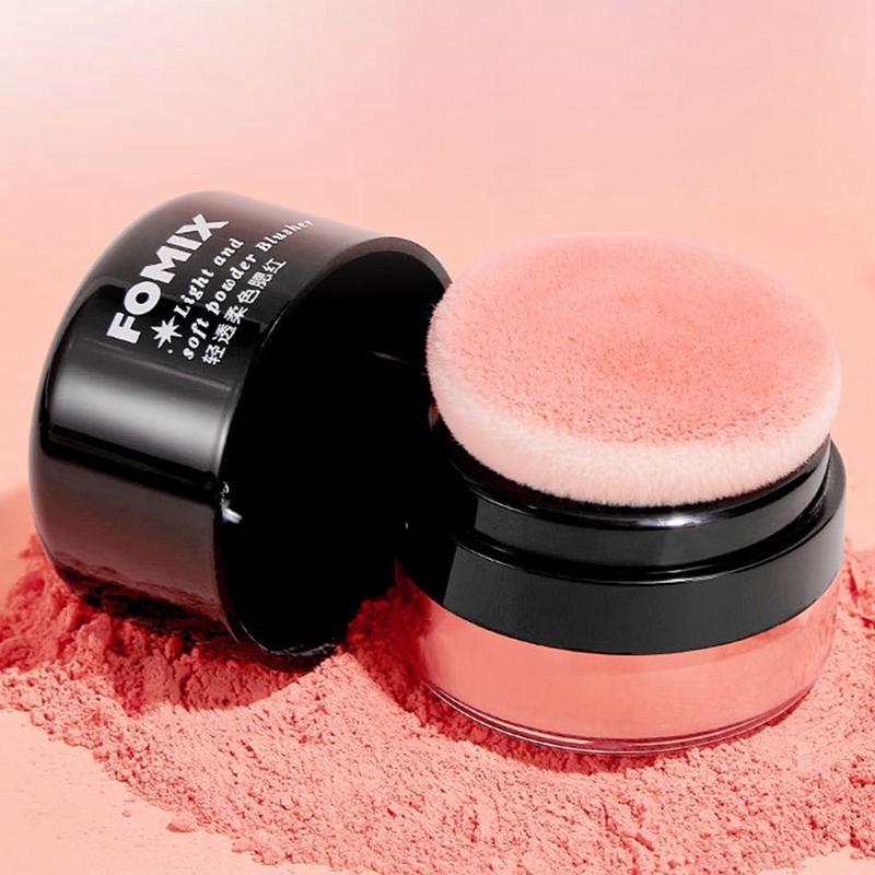 1 ks sypká pudrová tvářenka Air Cushion tvářenka Přírodní tvářenka na tváře Třpytivá tvář Vysoce pigmentovaný make-up na tvářenku, dlouhotrvající a lehký