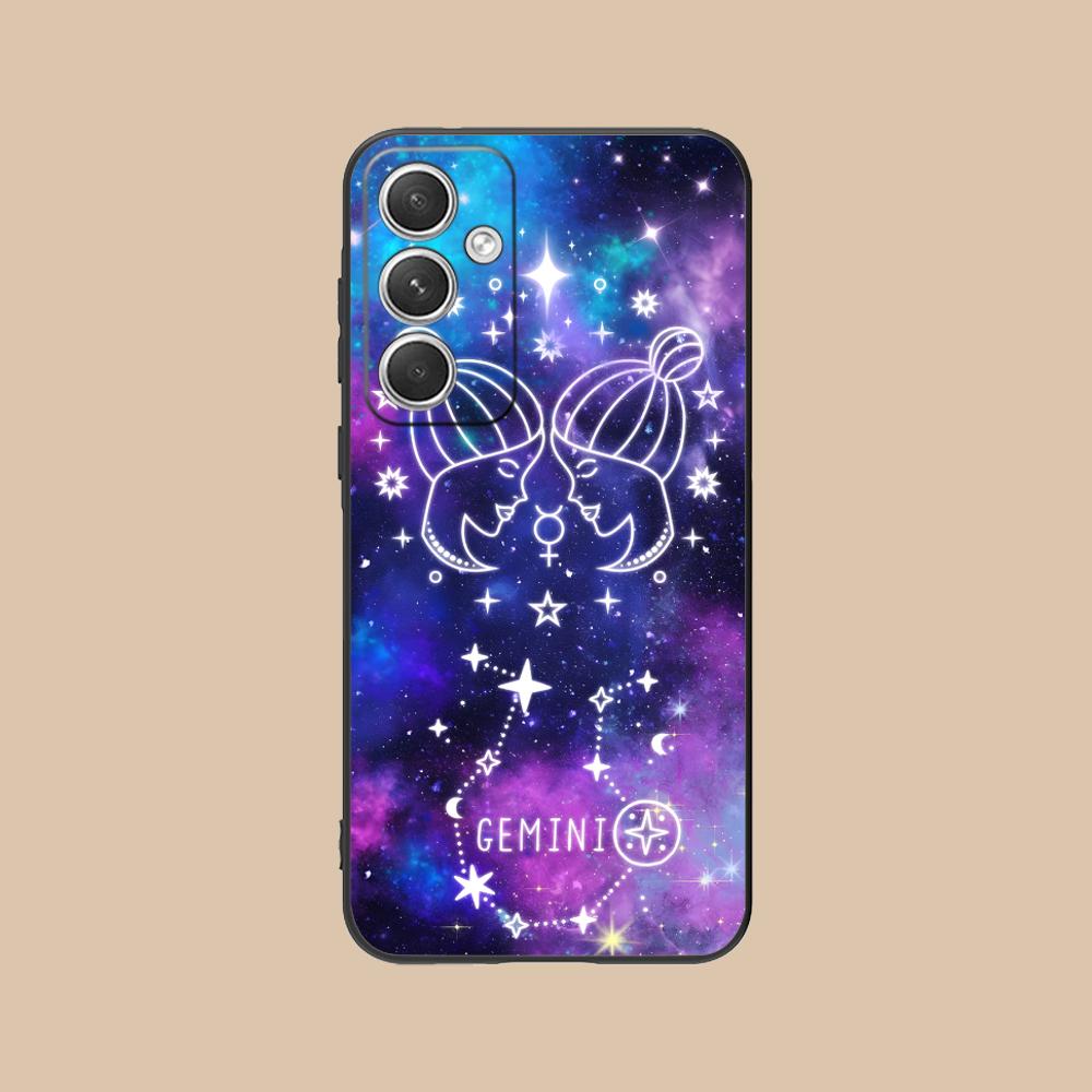 

Zodiac Sign Gemini Mobile Phone Case for Samsung Galaxy S26 S25 S24 S23 S22 S21 S20 Note20 Plus FE Ultra Colorful Cover Luxury Galaxy Note20 Ultra