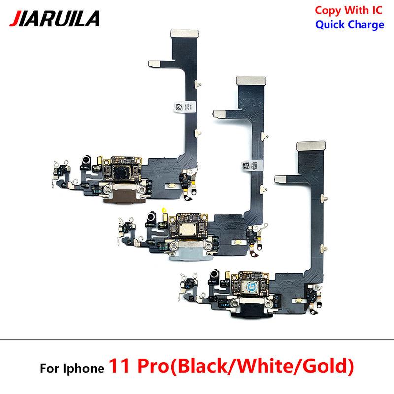 Fast Charger USB Dock Charging Dock Port Board With Mic Microphone Flex Cable For Iphone 11 Pro Max 11pro