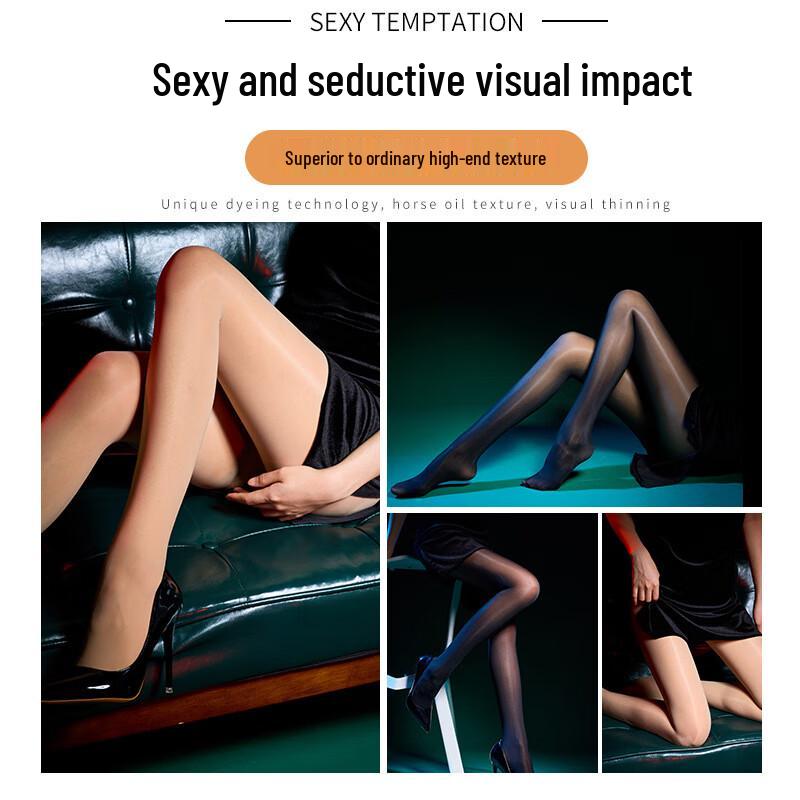 Langsha Sexy Horse Oil Thin Shiny Pantyhose