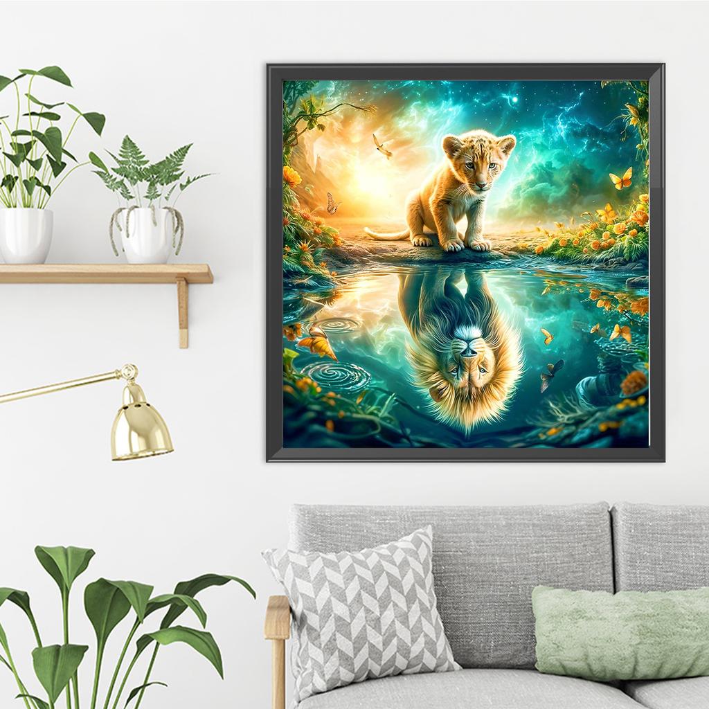 Animal DIY No Frame Acrylic Paint-By-Number Kit 40*40cm Acrylic Paint By Numbers Kit On Canvas for Adults Gifts Home Decor