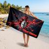 Serviette de plage personnalisée SC Freiburg, Impression de texte avec nom personnalisé, Serviette douce à séchage rapide avec logo de football, Cadeau de vacances