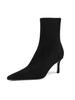 Black Elastic Sock Boots Thin Heels Heel Pointed Toe High Heels Elegant Designer High Quality Boots Autumn Winter Botas Mujer