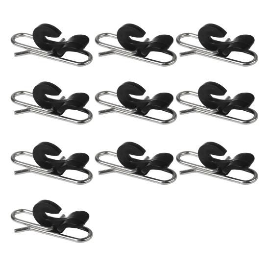 10Pcs Fishing Power Clips Stainless Steel Quick Change Lure Clip Fishing Snap Connector for Freshwater Saltwater