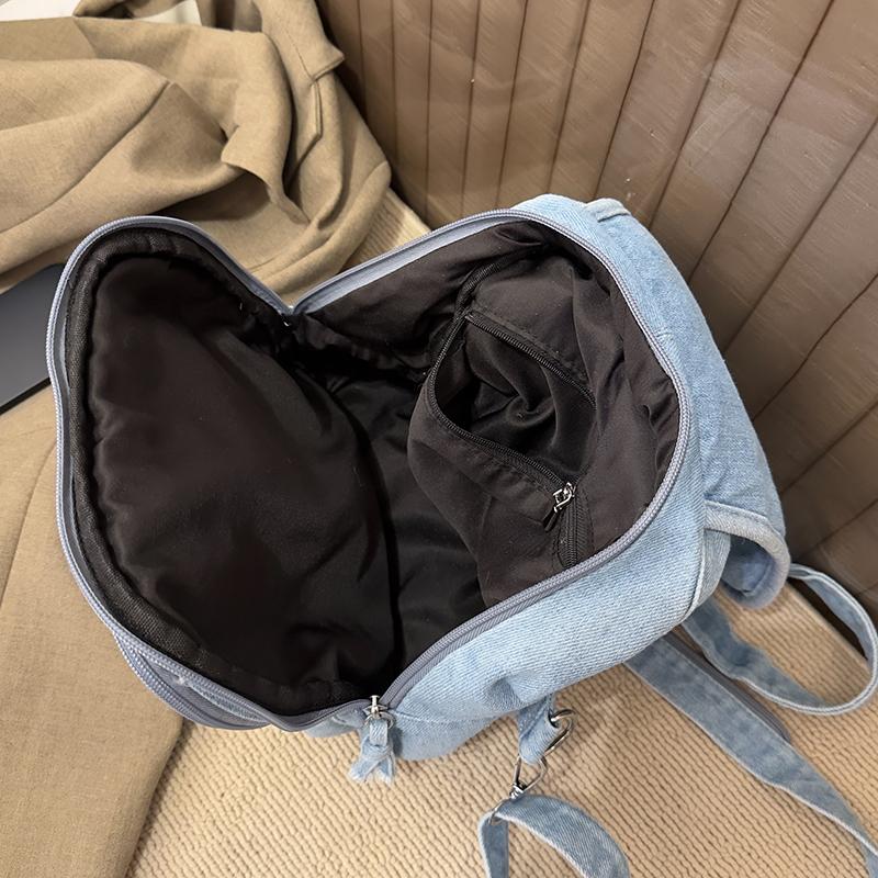 Dżinsowy Plecak Damski Duża Pojemność Retro Torba na Ramię Crossbody Wielofunkcyjna Torba na Pierś
