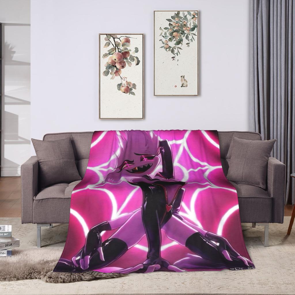 Cartoon H-Hazbin HotelS Flannel Blanket Winter  Warm Soft Bedding Throws for Child Home Decor Funny Bedspread Sofa Bed Cover