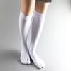 3 Pairs Long Tabi Two Toe Socks Cotton Solid Black White Calf Socks Japanese Anime Kimono Clogs Stockings For Women Men No Heel