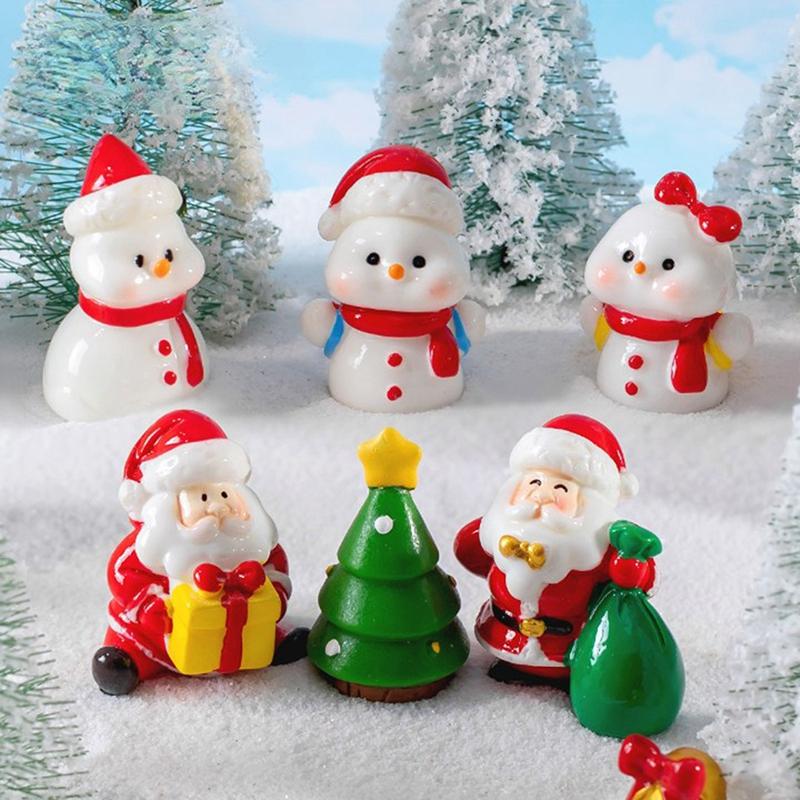 Santa Claus Statues Desk Accessorie Mini Cartoon Xmas Ornament Home Decorations Christmas Decorations 2025 Newa Year Gifts