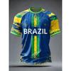 2026 Léto Nové Brazilské Fotbalové Dresy Pro Muže Klasická Trička S Krátkým Rukávem Casual S Kulatým Výstřihem Sportovní Trička Pánské Oblečení