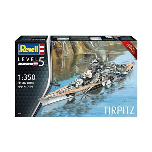 German Revell 1/350 German Battleship Tirpitz Plastic Model