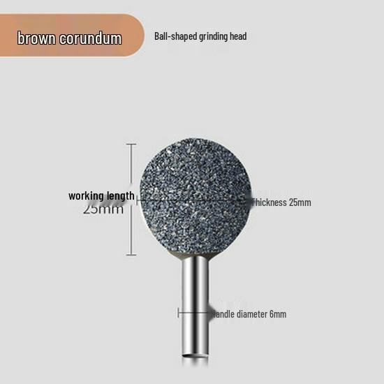 Cylindrical Sanding Head with Handle for Electric Grinder - Jade Carving and Polishing Tool