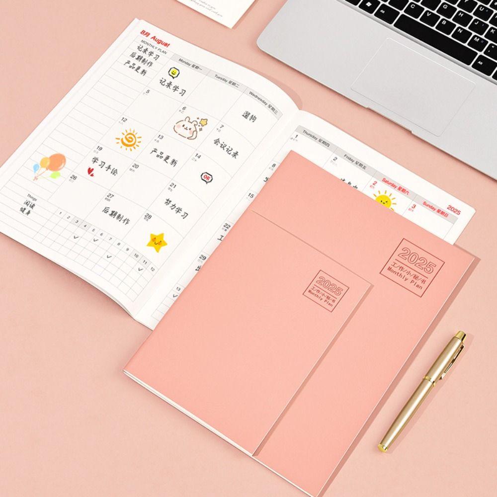 

A4 2025 Agenda Planner Notebook из искусственной кожи Business Notepad 365 Days Notepad Student синий