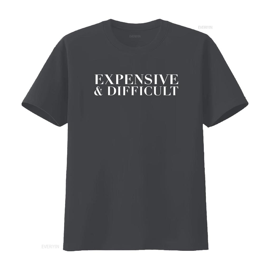 Mens Expensive And Difficult Funny Humor Sarcastic Cool T Shirt Black X Large Vintage Washed Unisex Graphic Streetwear Homme
