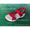 New summer open-toed Velcro flat-bottomed wedge sandals women's cloth-faced cross-platform beach sandals