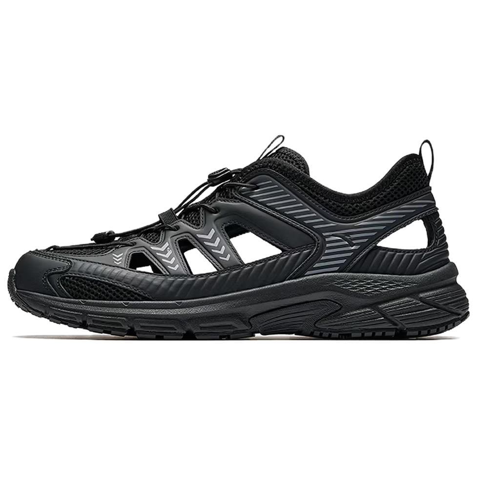 

Anta Fabric Synthetic Leather Trendy Splicing Stitching Non-Slip Breathable River Shoes Men Shoes Black 912626655-5 40
