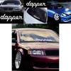 Hochwertige Weiße Dapper Auto Styling Aufkleber Decals Für Front- Und Heckscheibe Fenster Türdekor