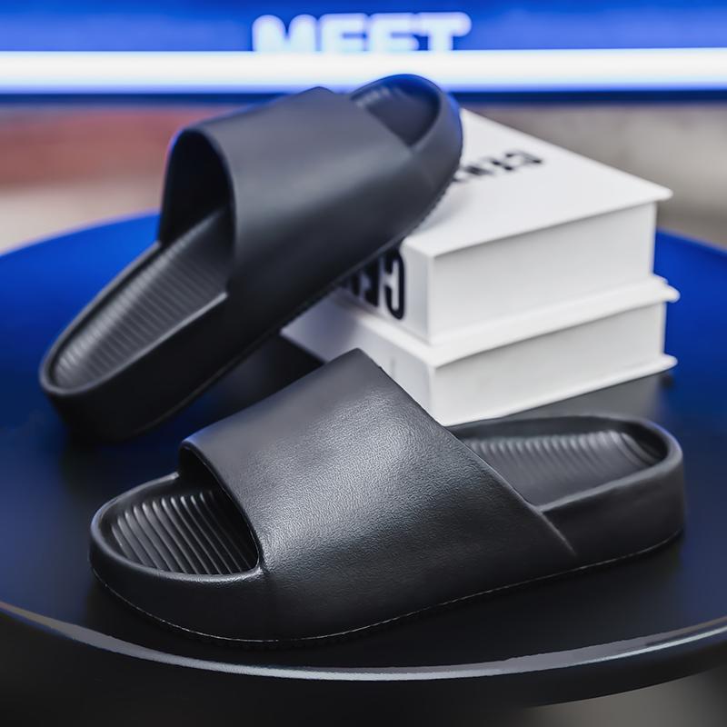 Soft Slippers Couples Home Outdoor Slipper Summer Women Bedroom Thick Bottom Shoes Beach Sandals Men Flip Flops Shower Shoes