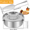 1.5QT Flanform Edelstahl Flanform Runde Kuchenform Backzubehör für Kuchen Käsekuchen Pudding Dessert Küchenzubehör