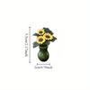 Cute Car Interior Decoration Mini Sunflower Vase Auto Center Console Decoration Ornaments for Car Gifts Accessories
