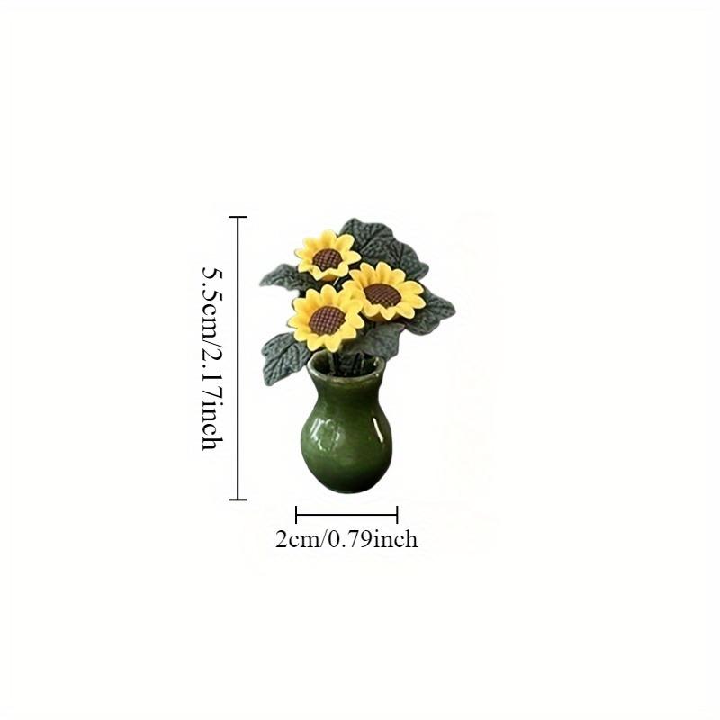 Cute Car Interior Decoration Mini Sunflower Vase Auto Center Console Decoration Ornaments for Car Gifts Accessories