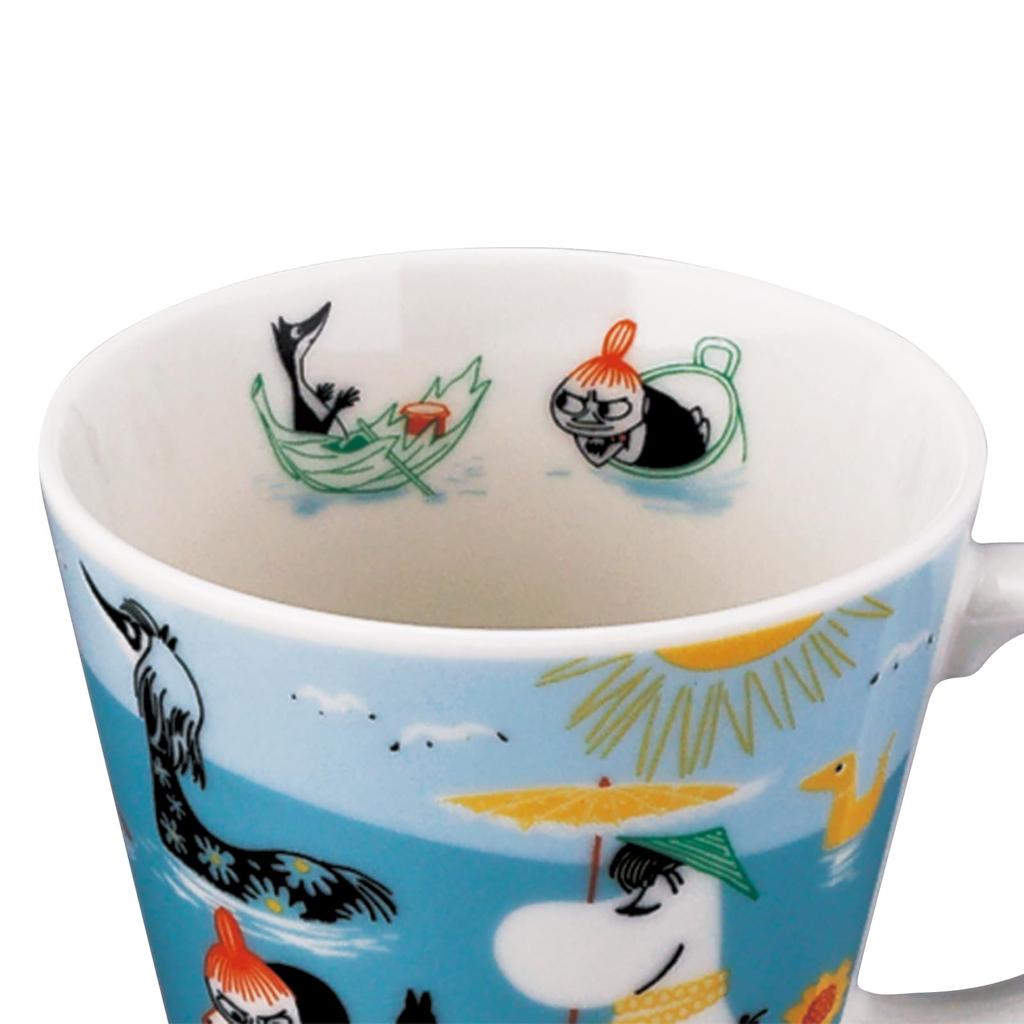 Moomin Four Seasons Series Mug (Summer), 9.5cm Diameter, 8.5cm Height, 340ml, Perfect Gift, Made in Japan, Yamaka Shoten, MM9602-11