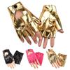 Solid Color Y2k Leather Gloves Harajuku Half Finger Mittens Women Leather Gloves  Motorcyclist