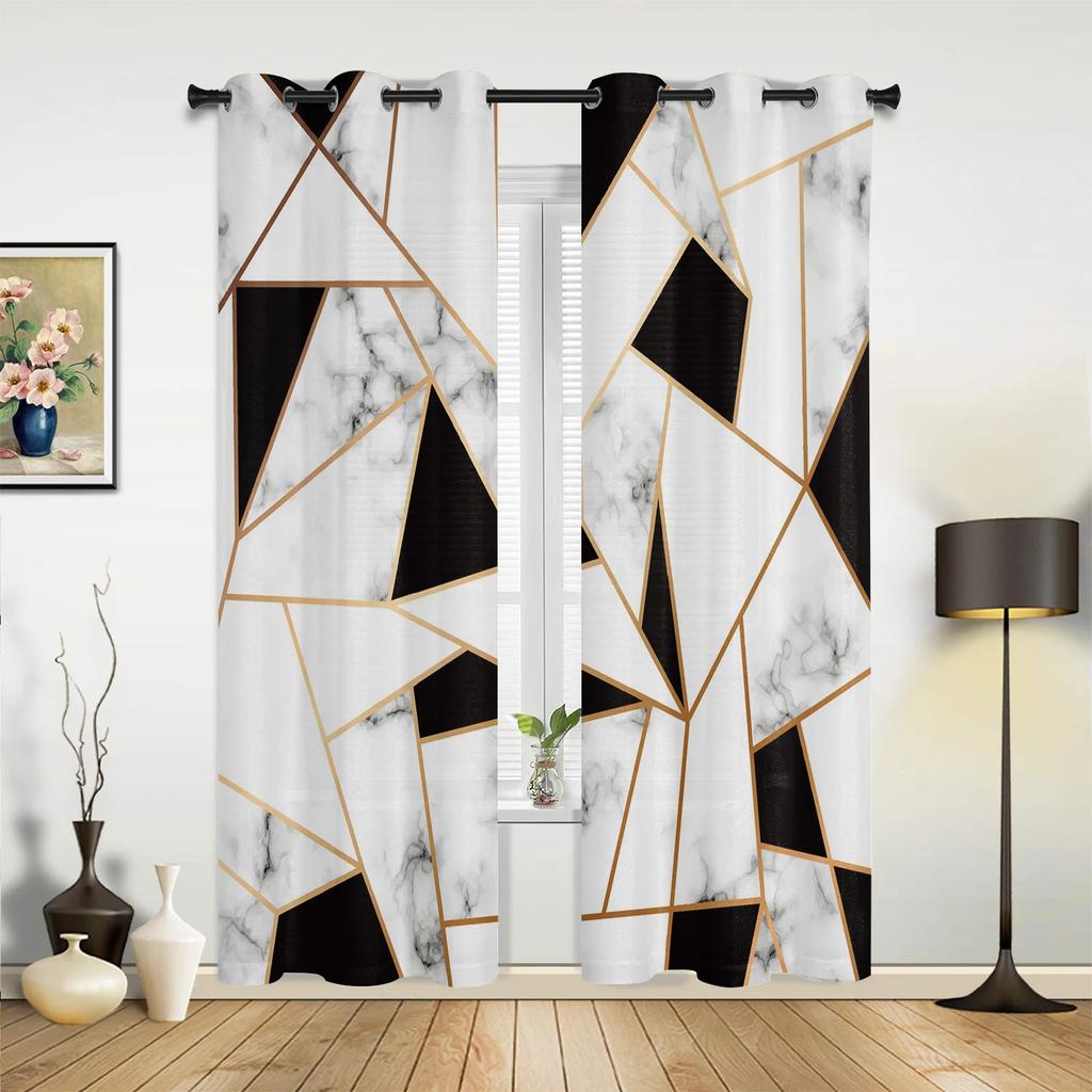 Marmorgardiner för Sovrum Vardagsrum Draperier Kök Barnrum Fönstergardin Modern Heminredning