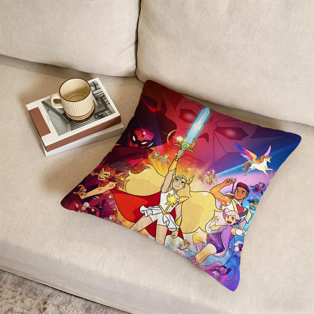 Cushion Cover Fabric Soft Furnishing,Pillowcase, Cushion Cover, Sofa Pillow, Home Decoration She-Ra Princess Of Power
