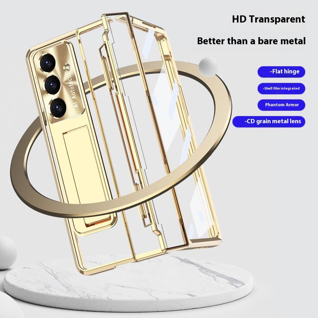 For Samsung Galaxy Z Fold7 5G Case Kickstand Hard PC Phone Cover with Screen Film/Stylus
