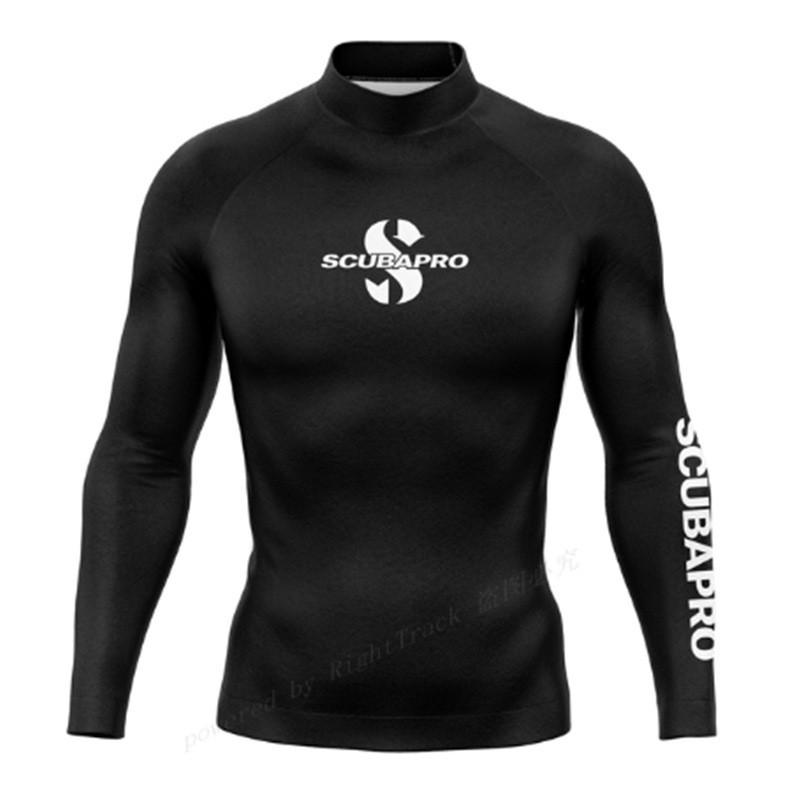 SCUBA Pánské dlouhý rukáv Rash Guard UPF 50 Surfing Potápění Plavky Rozdělený Sluneční oblek