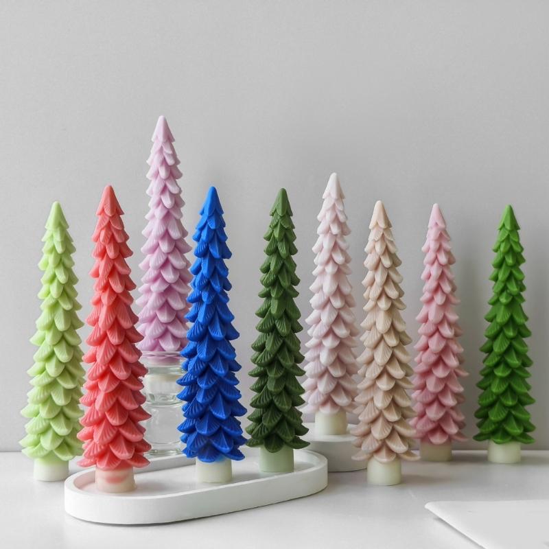 Christmas Tree Silicone Molds Candle Molds Tree Shape Candle Making Molds Soap Molds Silicone Ornament Molds for Candle