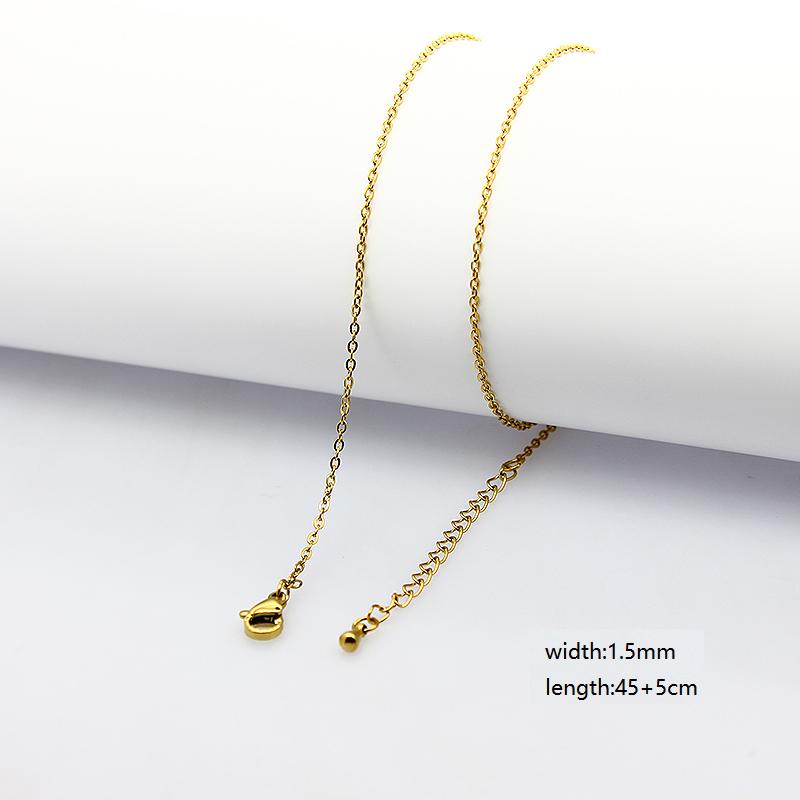 60pcs 1.5mm-4mm Width 40-60cm Length Stainless Steel Necklace Chain Pendant Hang Charms Women Jewelry Making DIY Accessories