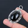 Friendship Day Deal Oval Natural Obsidian Eye 925 Silver Elegant Pendant Jewelry