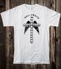 Retro Prison Tattoo Tee T Shirt Vtg Art Skull Cross Wings Hell Awaits