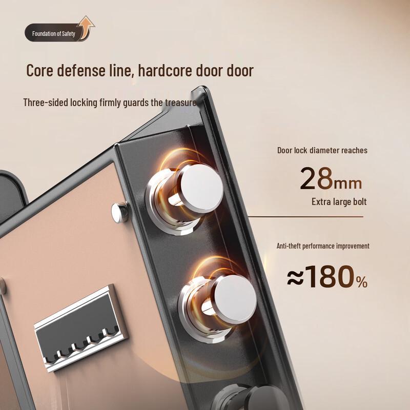 ONNAIS 45cm Steel Security Safe with Smart WiFi and Fingerprint Access